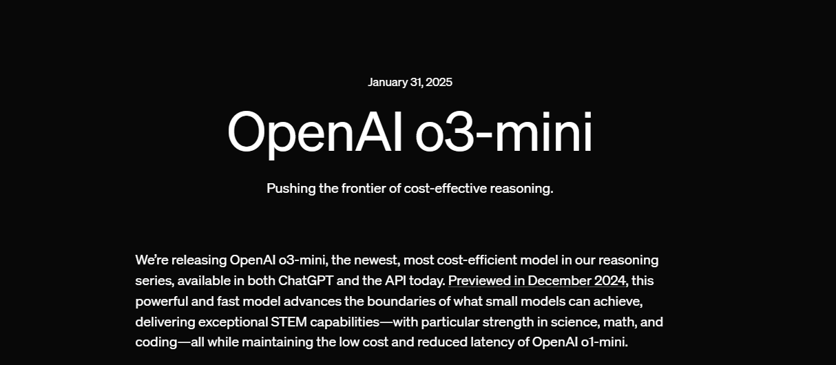 OpenAI o3-mini 출시! 딥시크(Deepseek) 열풍 잠재울까? o3-mini 후기 및 FAQ